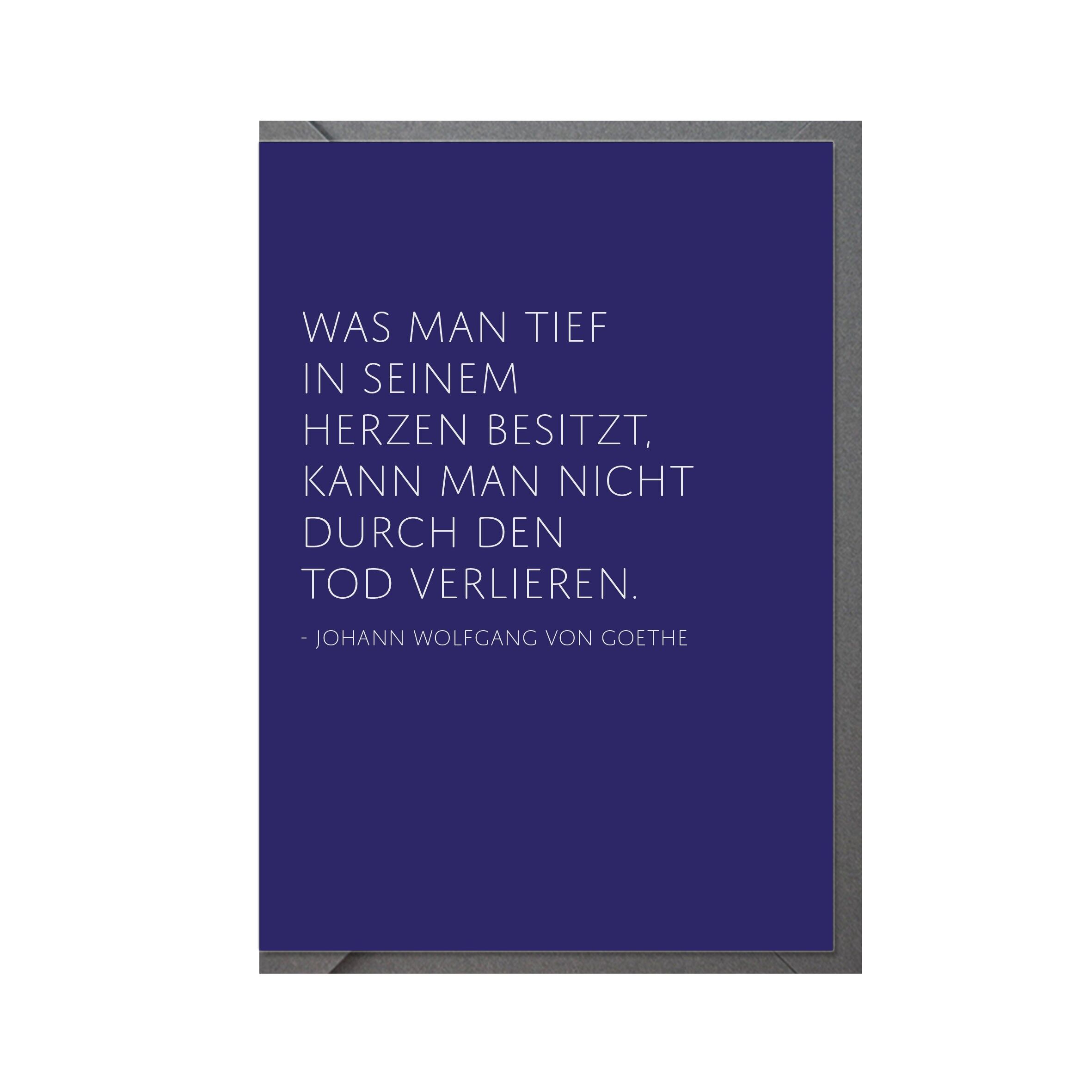 Carta pieghevole, QUELLO CHE HAI PROFONDAMENTE NEL TUO CUORE NON PUOI PERDERE CON LA MORTE. - John