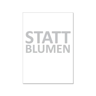 Carte postale portrait, au lieu de fleurs, finie avec une dorure à chaud