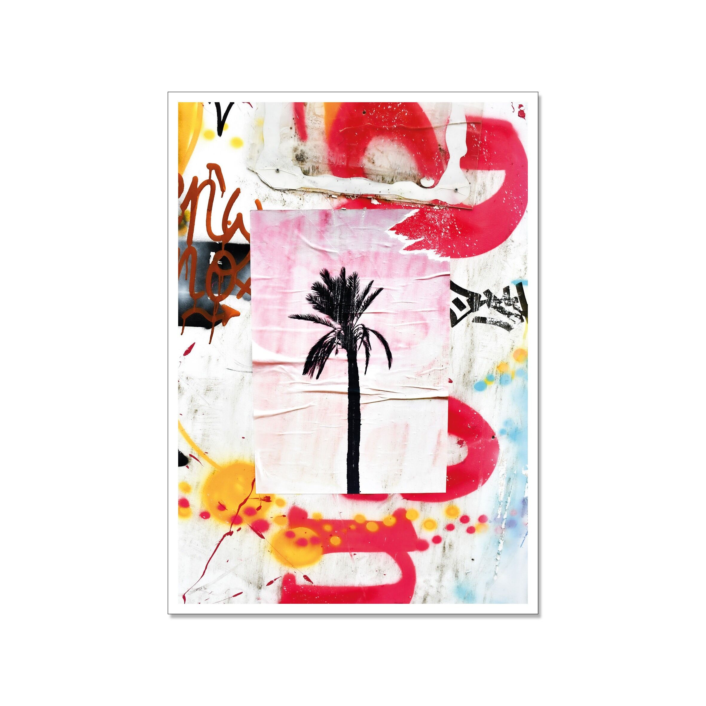 Cartolina alta, street art, PALMA NERA