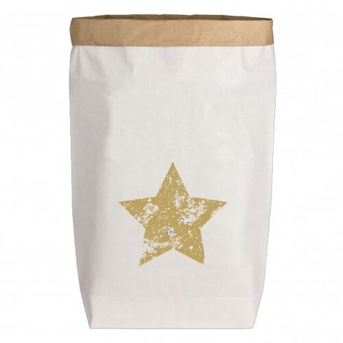 Paperbags Large weiss, STERN, gold