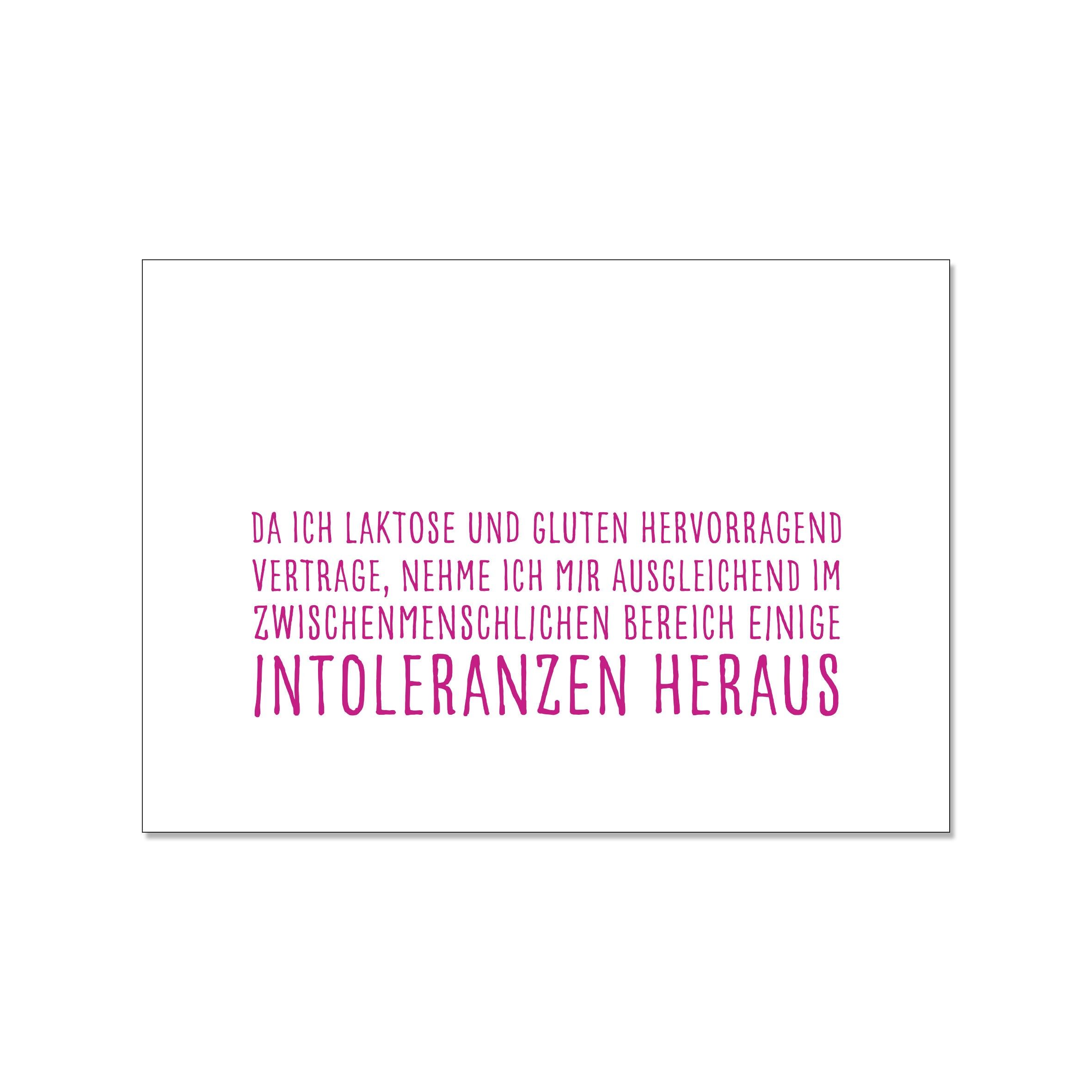 Paesaggio da cartolina, POICHÉ TOLLERÒ OTTIMAMENTE LATTOSIO E GLUTINE, PRENDO EQUILIBRIO FRA