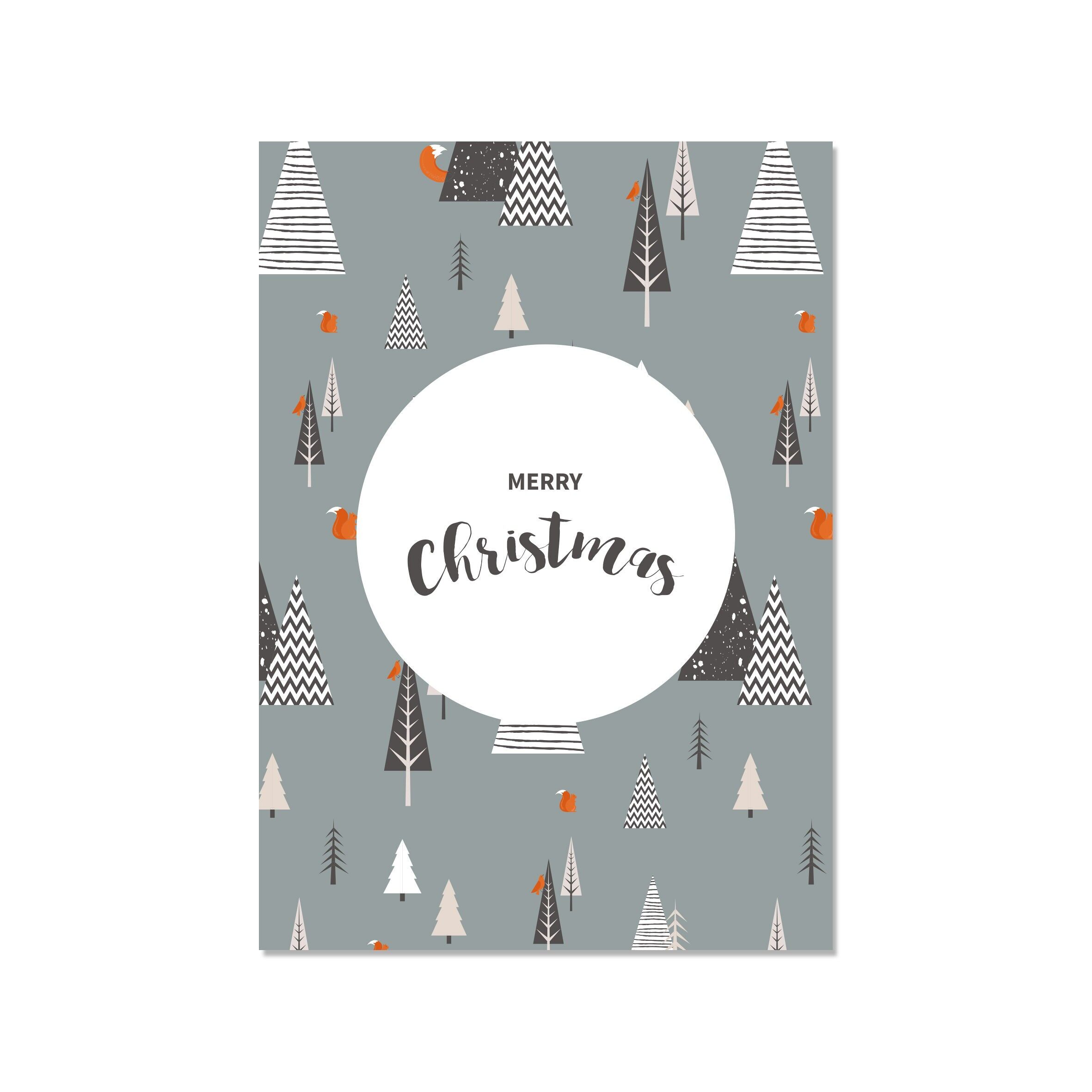 Cartolina alta, BUON NATALE (SCOIATTOLO DA DIETRO)