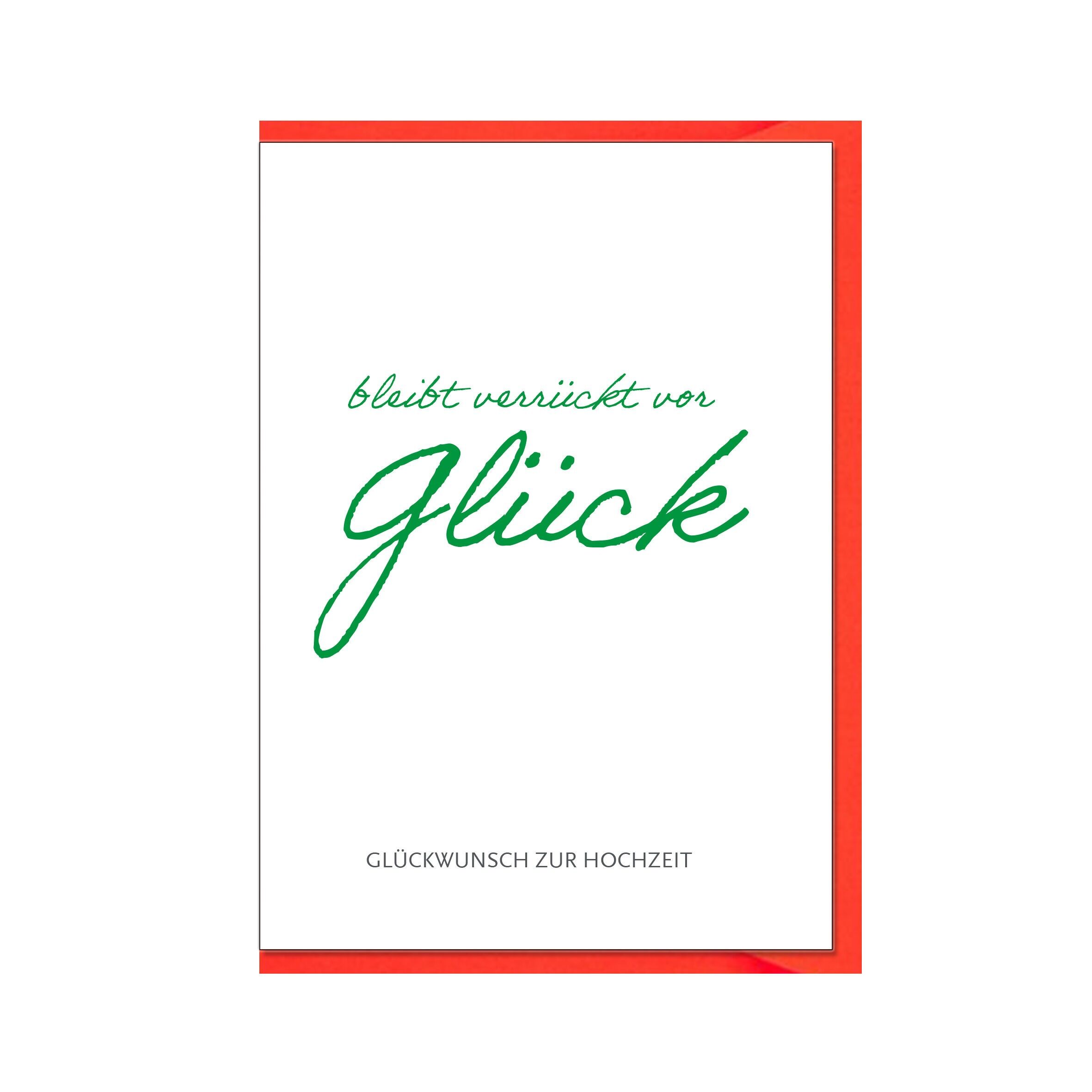 Biglietto piegato, MANTIENI PAZZI CON LA FELICITÀ (CONGRATULAZIONI PER IL MATRIMONIO)