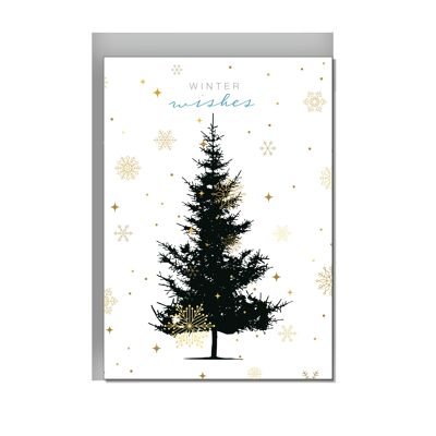 Vertical folded card, WINTER WISHES
