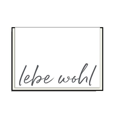 Carte pliante, ADIEU !