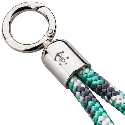 Lanyard Maat (Ø 8MM) S, rope MINT-GREY-WHITE