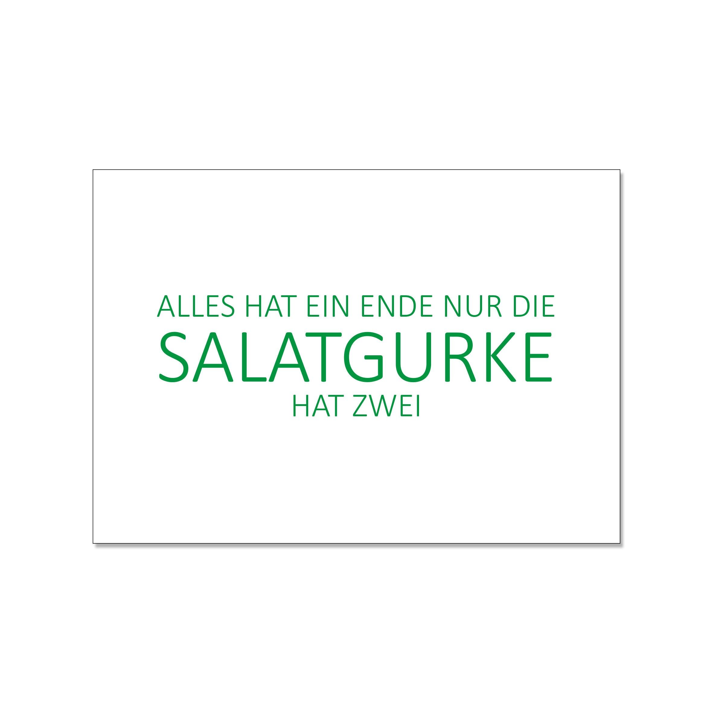 Cartolina paesaggistica, TUTTO HA UNA FINE SOLO I CETRIOLI HANNO DUE