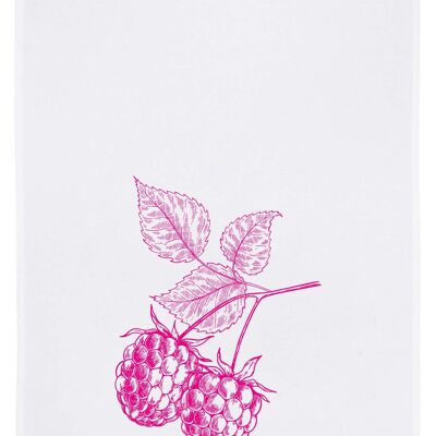 Strofinaccio bianco, lampone in rosa