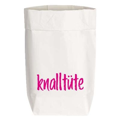 Paperbags Small white, bang bag, pink