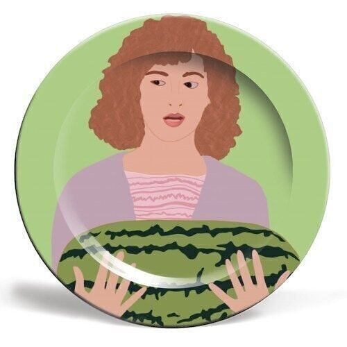 10 inch plate 'i carried a watermelon' by cheryl boland