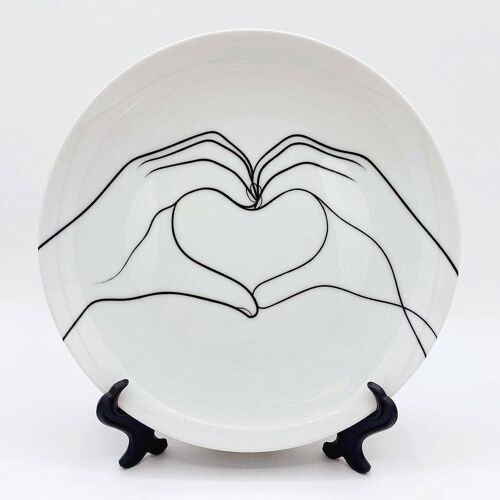 10 Inch Plate,  Making Hearts by Adam Regester