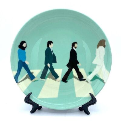 Assiette 10 pouces, Abbey Road - les Beatles par Cheryl Boland