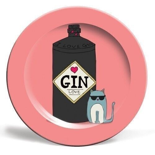 ASSIETTE 10 POUCES, GIN & CAT PAR NICHOLA COWDERY