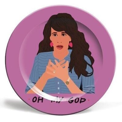 10 inch plate, JANICE FROM FRIENDS BY CHERYL BOLAND