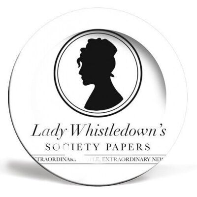 10 inch plate, lady whistledown's society  by cheryl boland