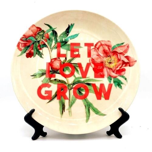 10 Inch Plate, Let Love Grow by the 13 Prints