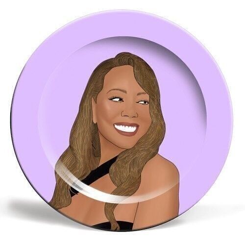 10 inch plate, mariah carey by pink + pip