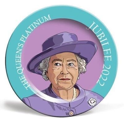 10 inch plate, queen's platinum jubilee  by catherine