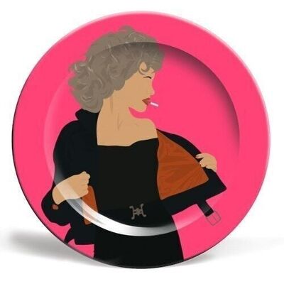 10 inch plate, sandra dee by pink + pip