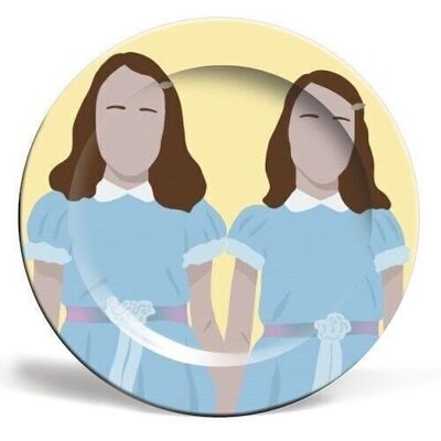 10 inch plate, the shining twins by cheryl boland