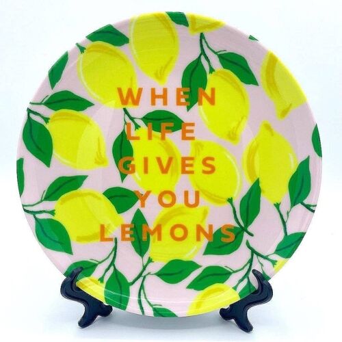 10 Inch Plate, When Life Gives You Lemons by Pearl & Clover