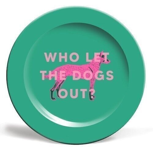 10 inch plate, who let the dogs out? by the 13 prints