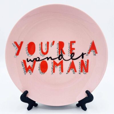 10 Inch Plate, Wonder Woman by Tess Shearer