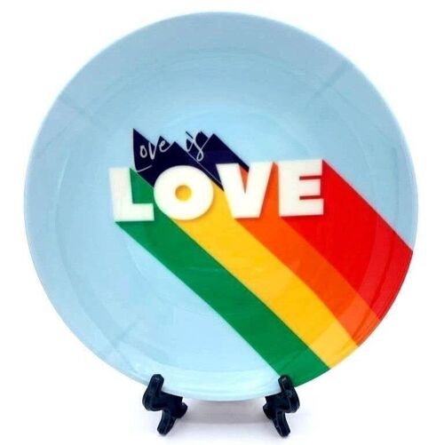10 Inch Plate,, Love Is Love by Ania Wieclaw