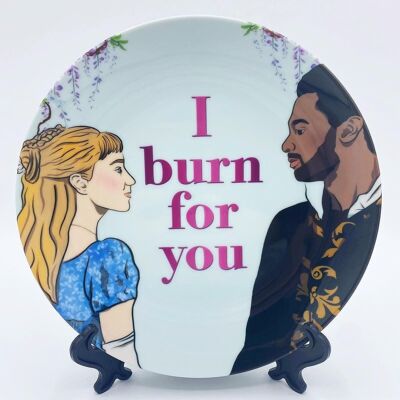 10 Inch Plate,, I Burn for You Bridgerton by Niomi Fogden