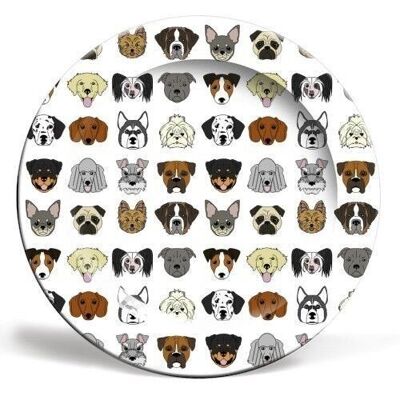 6 inch plate, dogs by kitty & rex designs