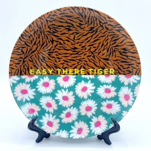 6 Inch Plate, Easy There Tiger by Pearl & Clover