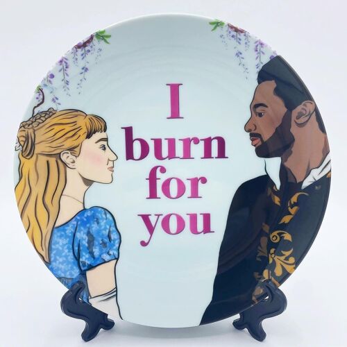 6 Inch Plate, I Burn for You Bridgerton by Niomi Fogden