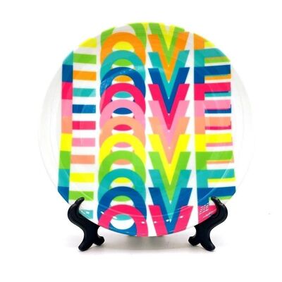 6 Inch Plate, Love in Colours by Adam Regester