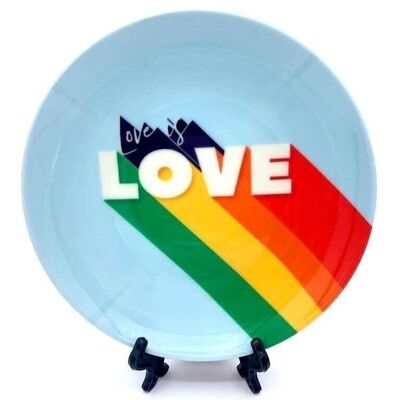 6 Inch Plate, Love Is Love by Ania Wieclaw