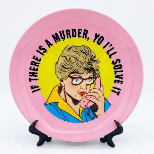 6 Inch Plate, Murder She Wrote Mash up by Niomi Fogden