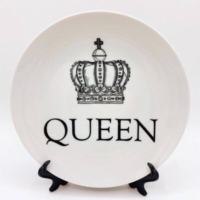 6 Inch Plate, Queen Crown by Adam Regester