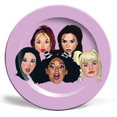 6 inch plate, spice girls collection by catherine critchley.