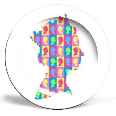 6 inch plate, the queen silhouette portrait by adam regester