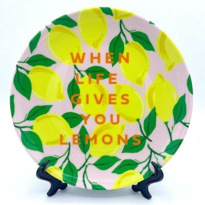 6 Inch Plate, When Life Gives You Lemons by Pearl & Clover