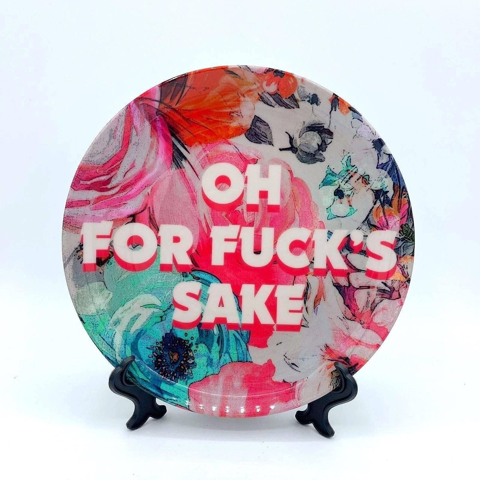 8 Inch Plate, All the Swears No.3 by Giddy Kipper