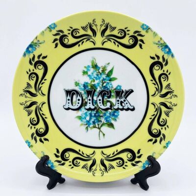 8 Inch Plate, Dick - Yellow by Wallace Elizabeth