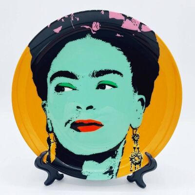 8 Inch Plate, Frida -Orange Green & Pink Wallace Elizabeth