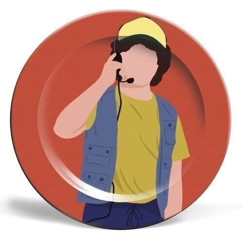 8 inch plate, stranger things dustin by cheryl boland