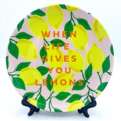 8 Inch Plate, When Life Gives You Lemons by Pearl & Clover