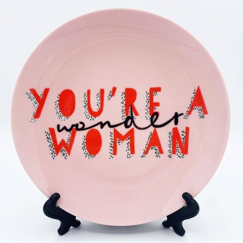 8 Inch Plate, Wonder Woman by Tess Shearer