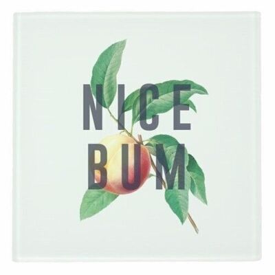 Posavasos, Peachy Nice Bum de 13 Prints Glass