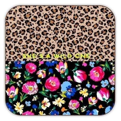 Coasters, She's a Wild One by Pearl & Clover Cork
