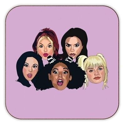 COASTERS, SPICE GIRLS COLLECTION BY CATHERINE CRITCHLEY. Cork