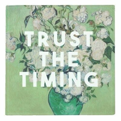 Posavasos, Trust the Timing by the 13 Prints Glass