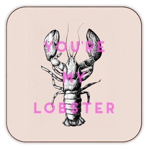 Coasters, You're My Lobster by the 13 Prints Cork